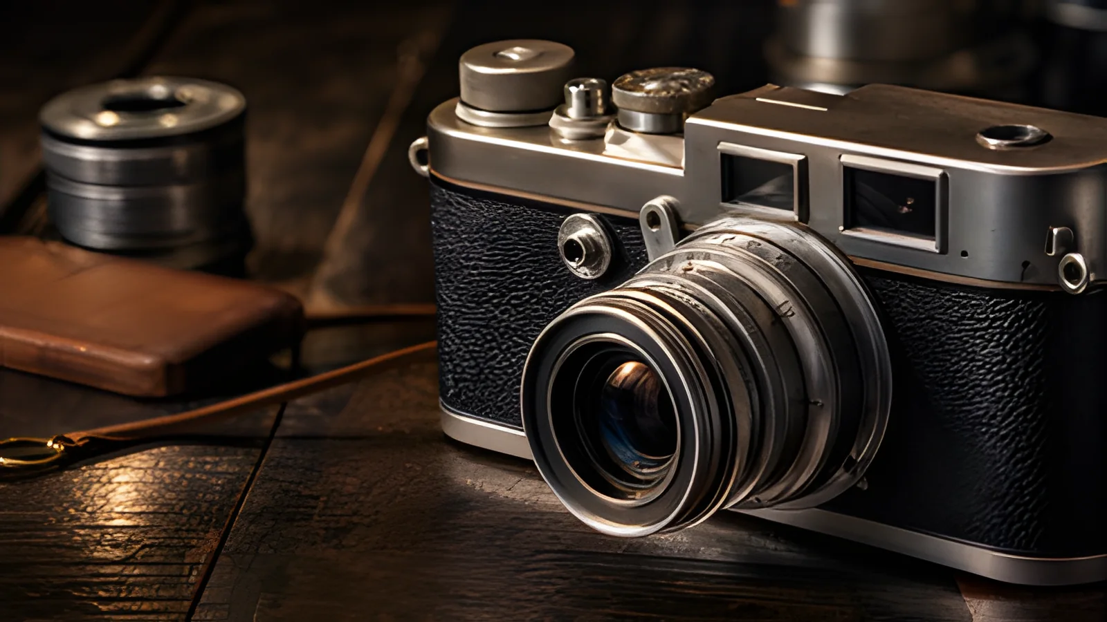 Upscaled vintage camera detail example